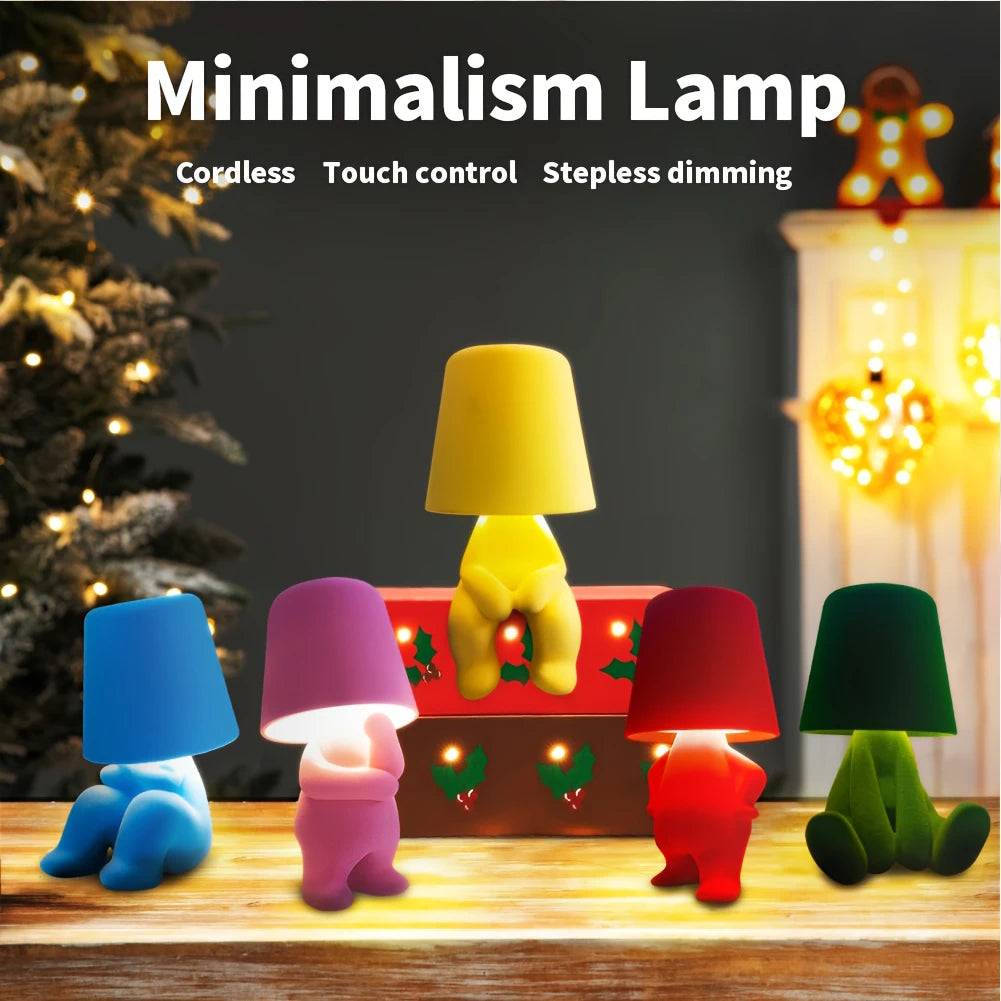 Little Naughty Boy Table Lamp Creative Shy Boy Night Light Small Book Lights for Children Bedroom Bedside Decoration Gift