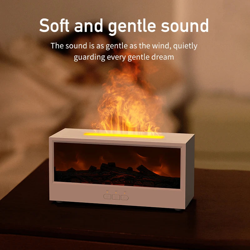 New Creative Design Rgb Colorful Simulated Flame Aroma Diffuser Bonfire Essential Oil Humidifier with Remote
