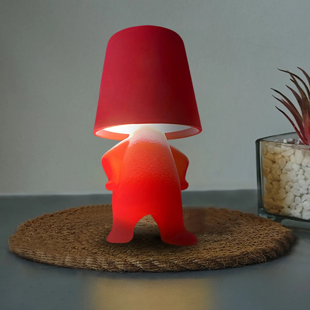 Little Naughty Boy Table Lamp Creative Shy Boy Night Light Small Book Lights for Children Bedroom Bedside Decoration Gift